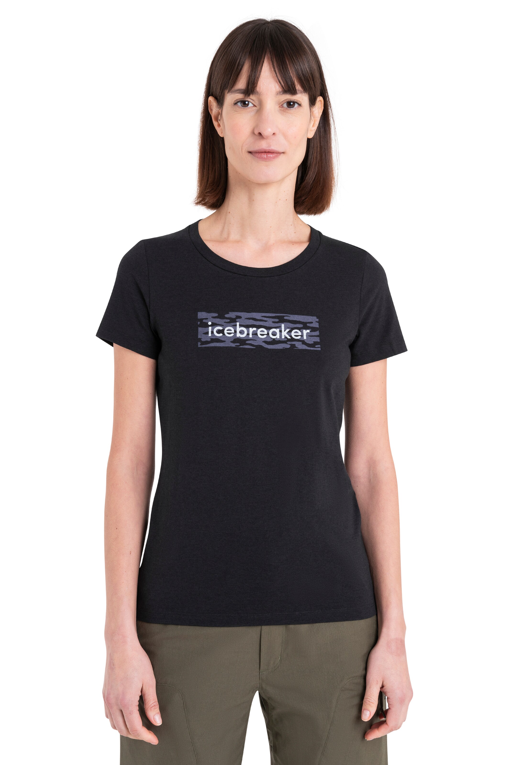 ICEBREAKERTehnička sportska majica 'Central Classic Flow' - plava boja: prednji dio