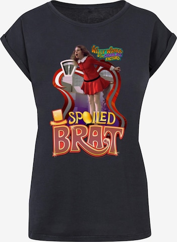 T-shirt ' Willy Wonka And The Chocolate Factory - Spoiled Brat' ABSOLUTE CULT en bleu : devant