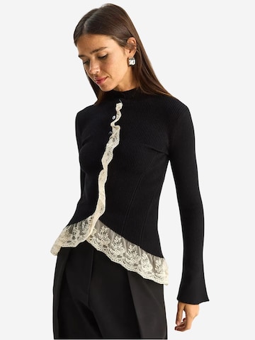 Cardigan Bianco Lucci en noir
