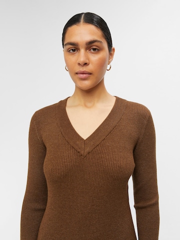 OBJECT Knitted dress 'Fae' in Brown