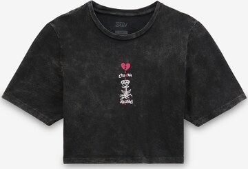 VANS Тениска 'HEARTBREAKER CREW CROP II' в черно: отпред