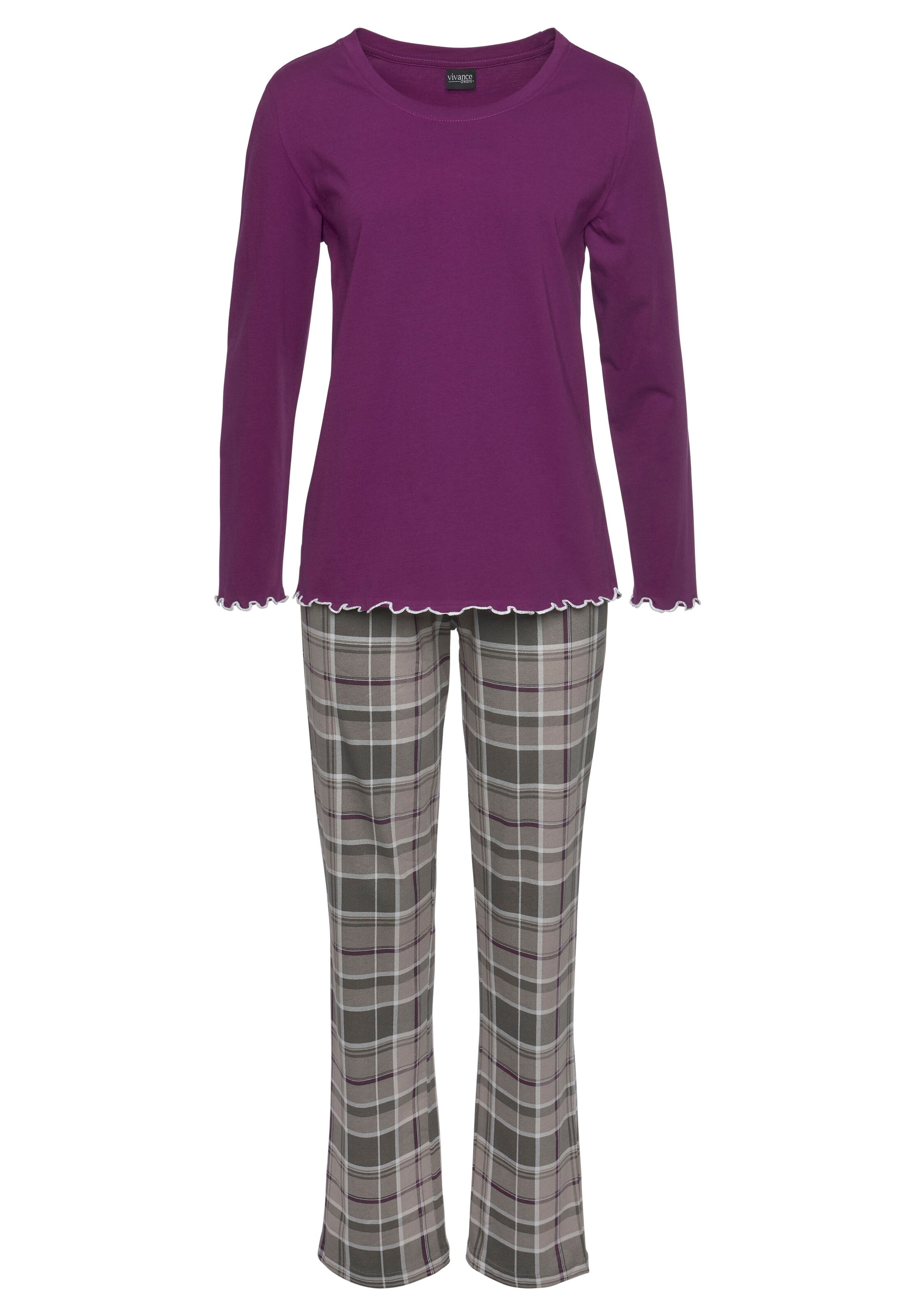 LASCANA Pajama in Purple: front