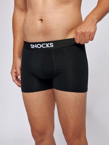 SNOCKS - Calzoncillo boxer en negro