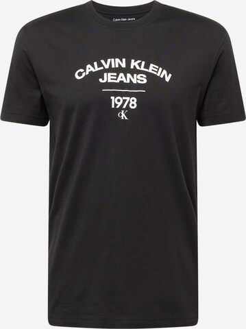 Calvin Klein Tričko 'Varsity' – černá: přední strana