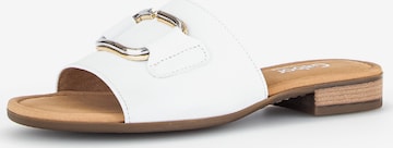 GABOR Mules in White: front