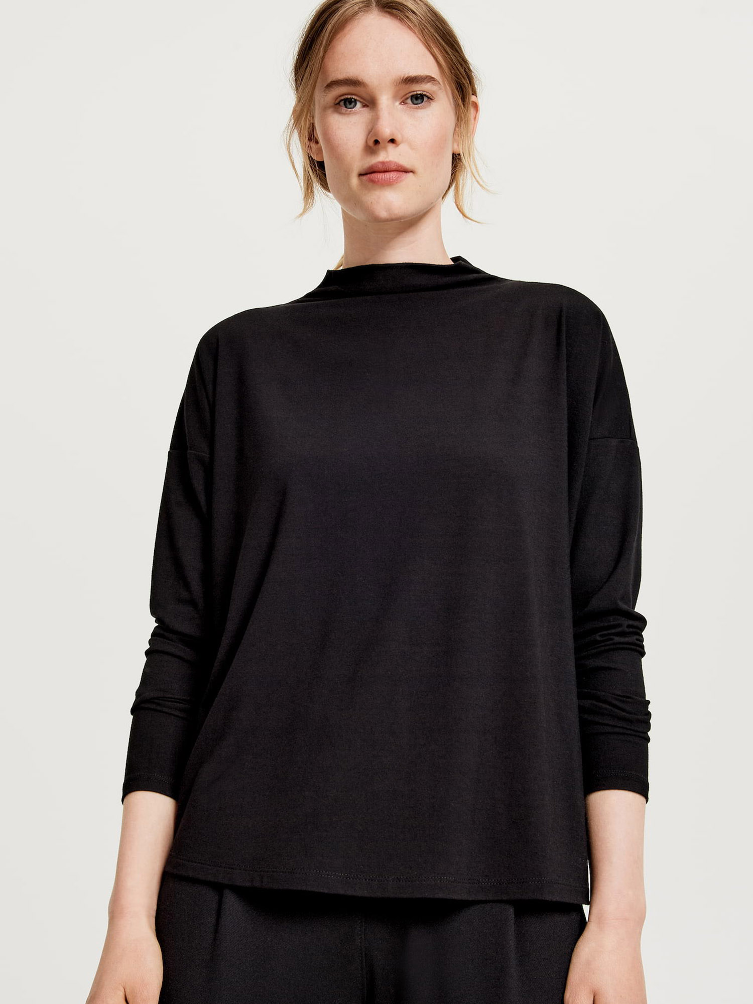 Plus size Odzież OPUS Koszulka Sujane w kolorze Czarnym 