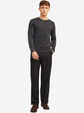 JACK & JONES Regular Fit Pullover 'Leo'‌‌‌‌‌‌‌‌ in Schwarz