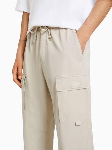 Bershka Regular Hose in Beige