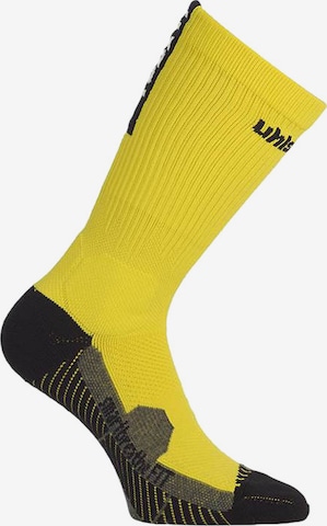UHLSPORT Athletic Socks in Yellow: front