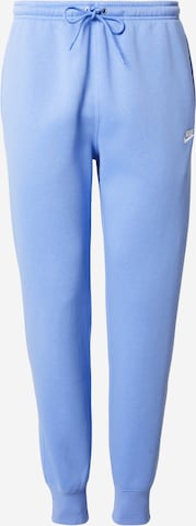 Nike Sportswear Tapered Housut 'CLUB' värissä sininen: etupuoli