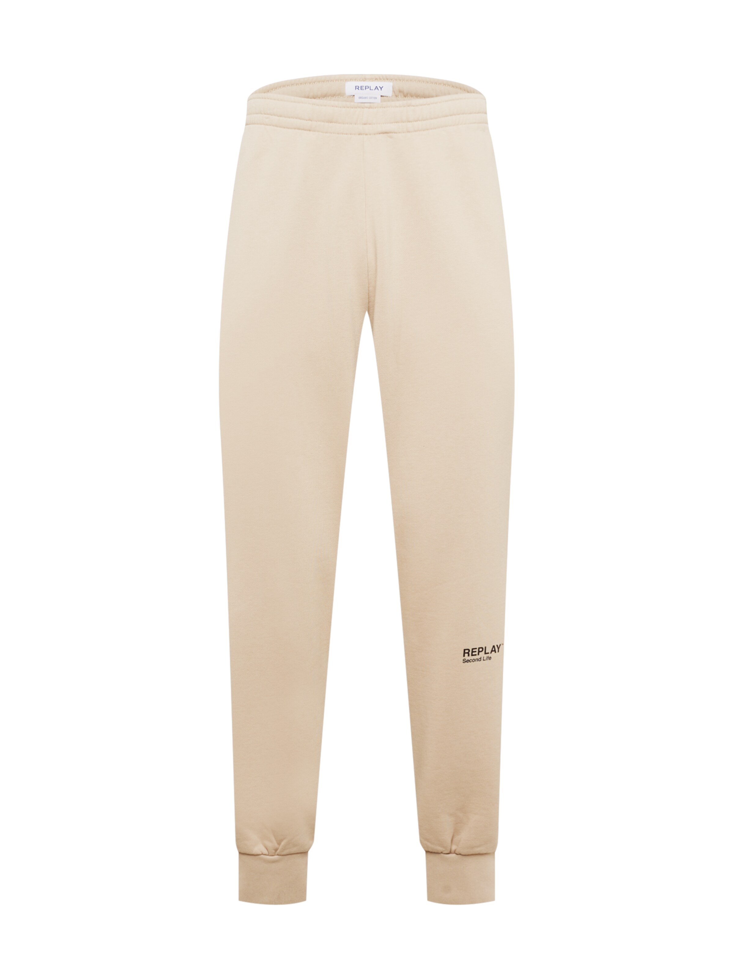 REPLAY Tapered Broek in Beige: voorkant