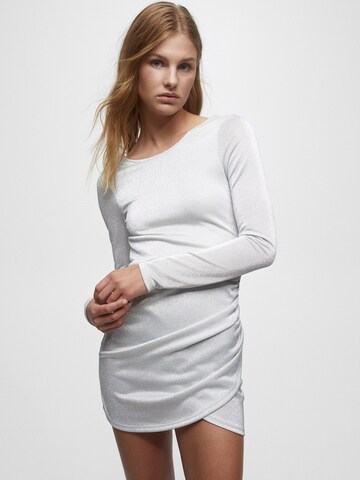 Pull&Bear Dress in Silver: front