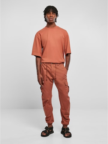 Urban Classics Ozke Kargo hlače | rjava barva