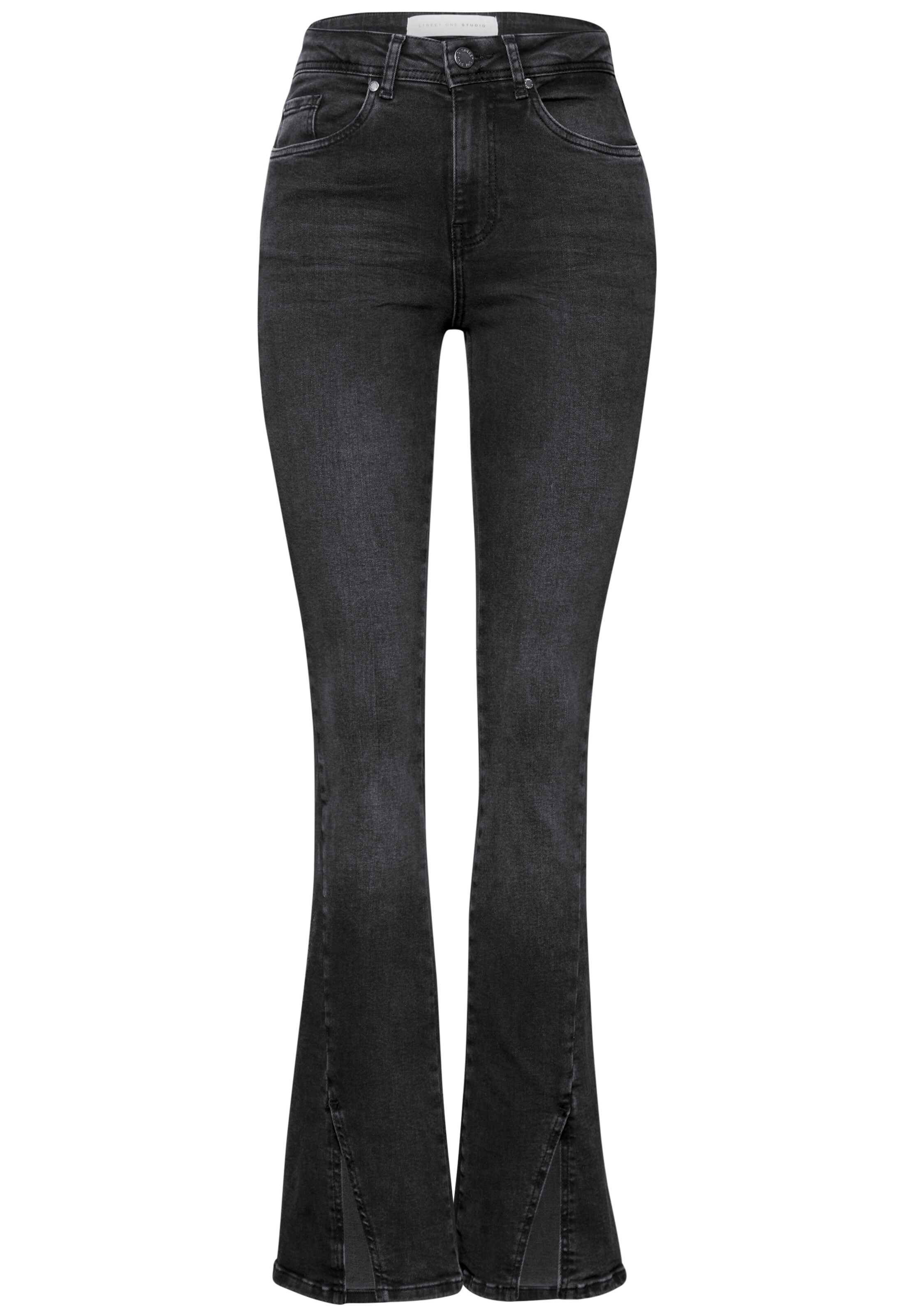 Street One Studio Flared Jeans in Black: front