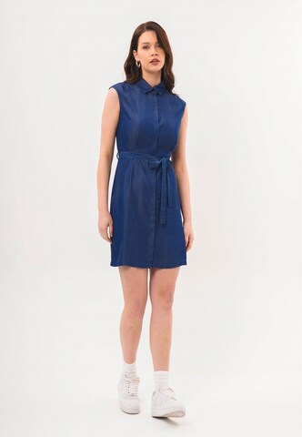 FRESHLIONS Jurk 'Leona' in Blauw