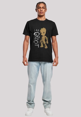 F4NT4STIC Shirt 'Marvel Guardians of the Galaxy I am Groot' in Black