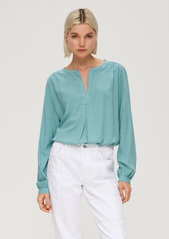 QS Blouse in Green: front