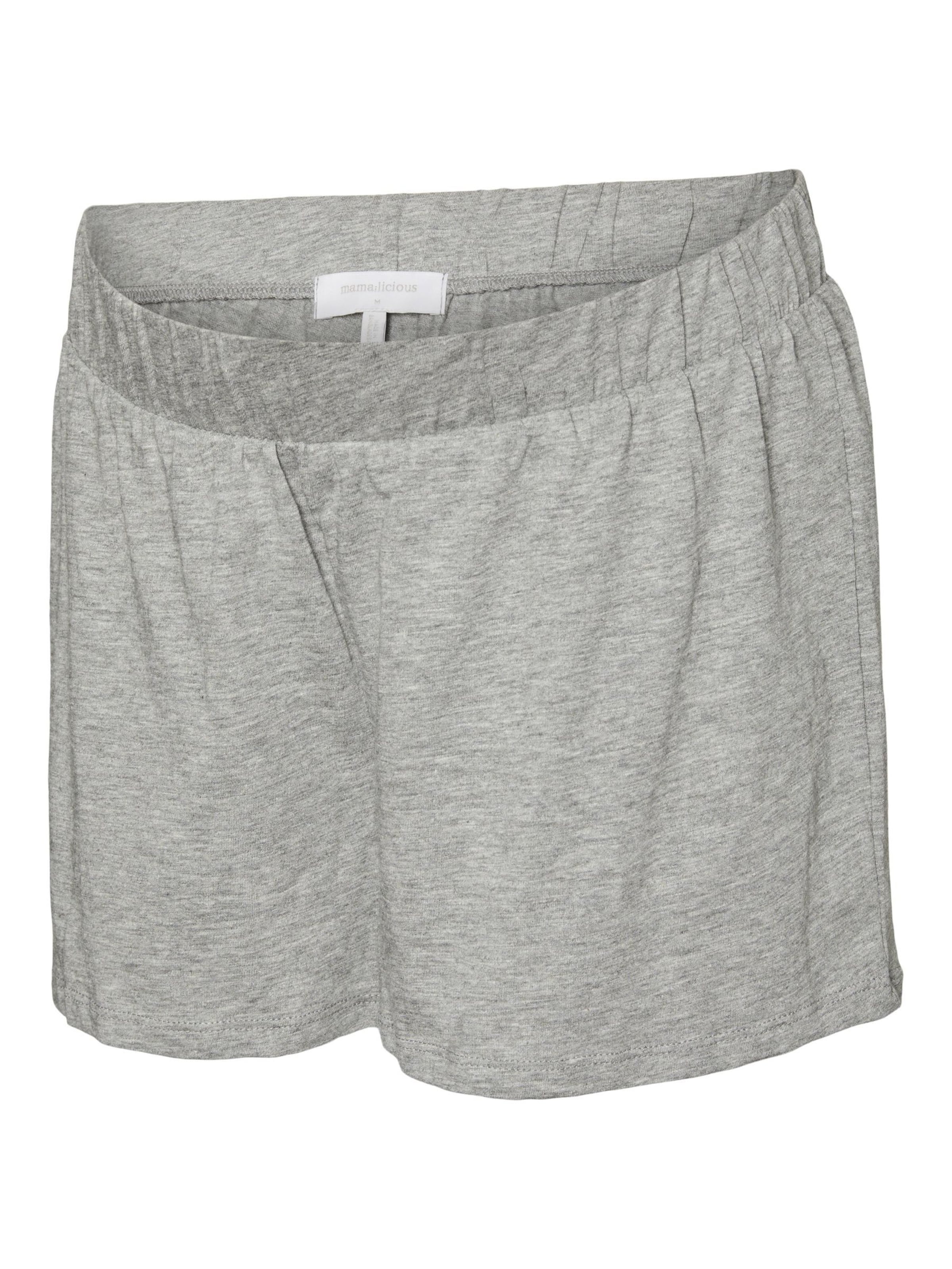 MAMALICIOUS Short Pajama Set 'Mira' in Grey