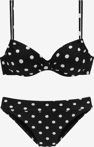 LASCANA - Bikini en negro: frente