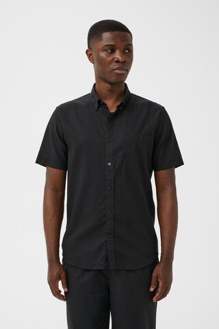 Coupe regular Chemise 'Trostol' Matinique en noir : devant
