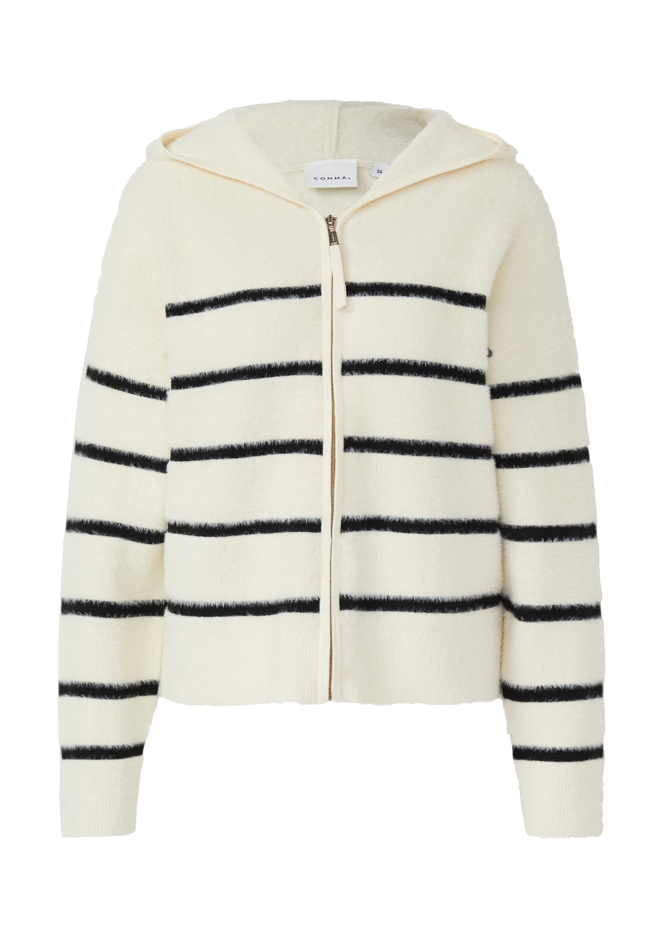 COMMA Gebreid vest in Beige: voorkant