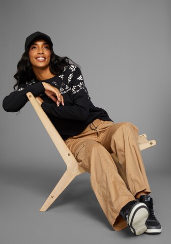 KangaROOS Sweatshirt in Black