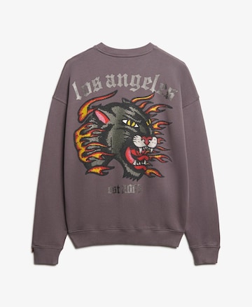 Superdry Sweatshirt 'Old School Tattoo' in Grey
