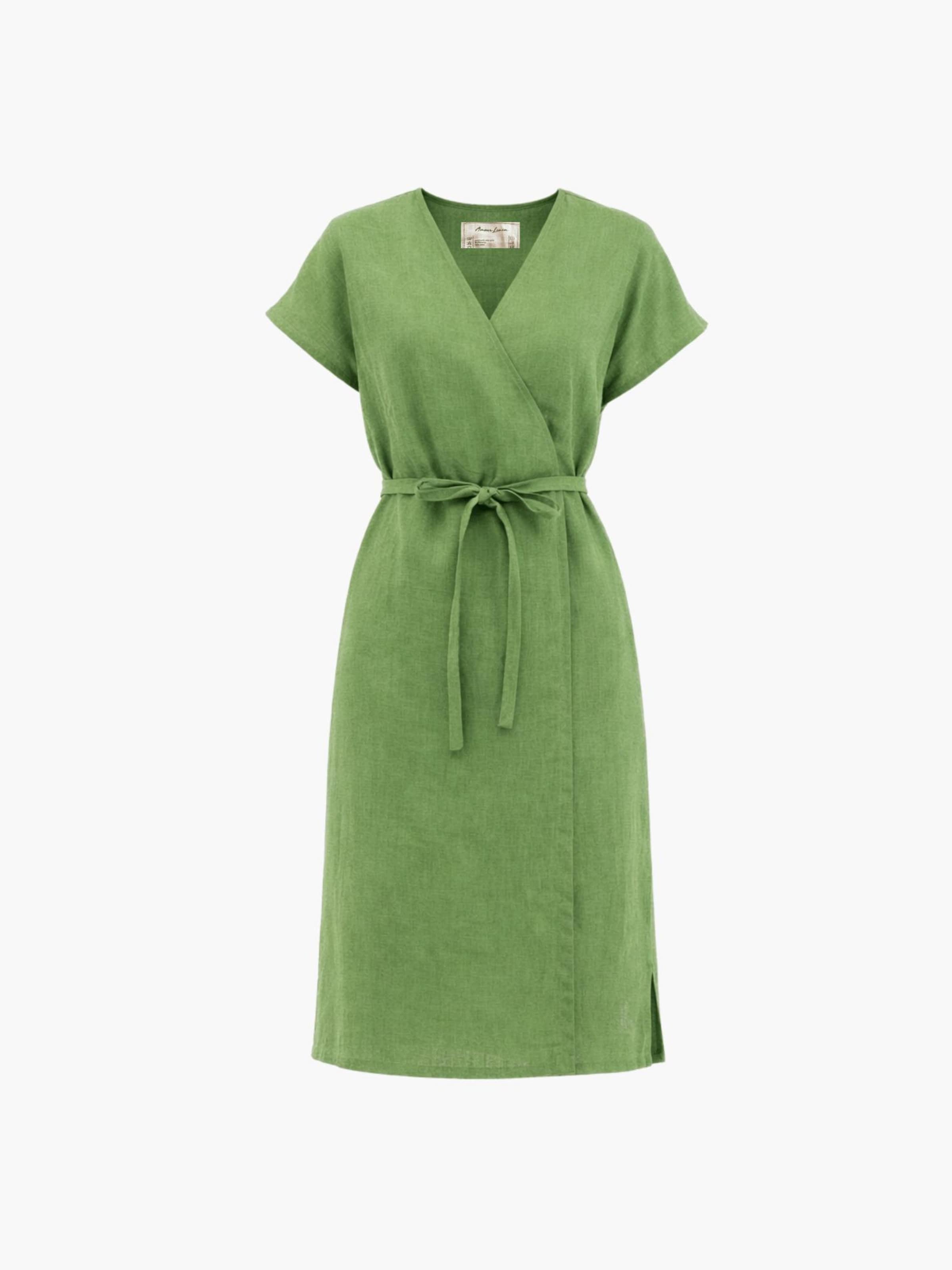 AmourLinen Jurk 'Rome' in Groen: voorkant