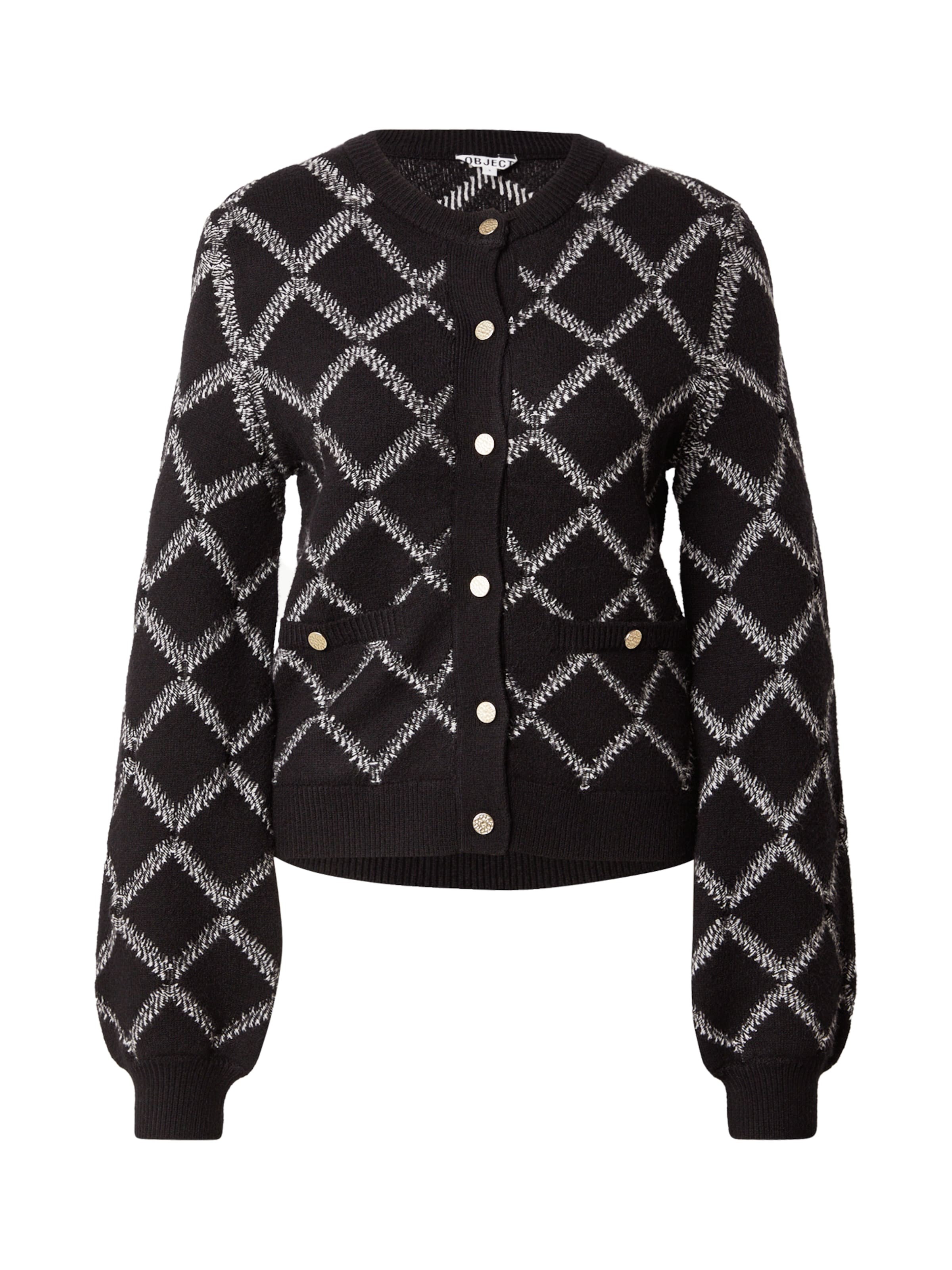 OBJECT Neuletakki 'OBJPILUNA' värissä musta: etupuoli