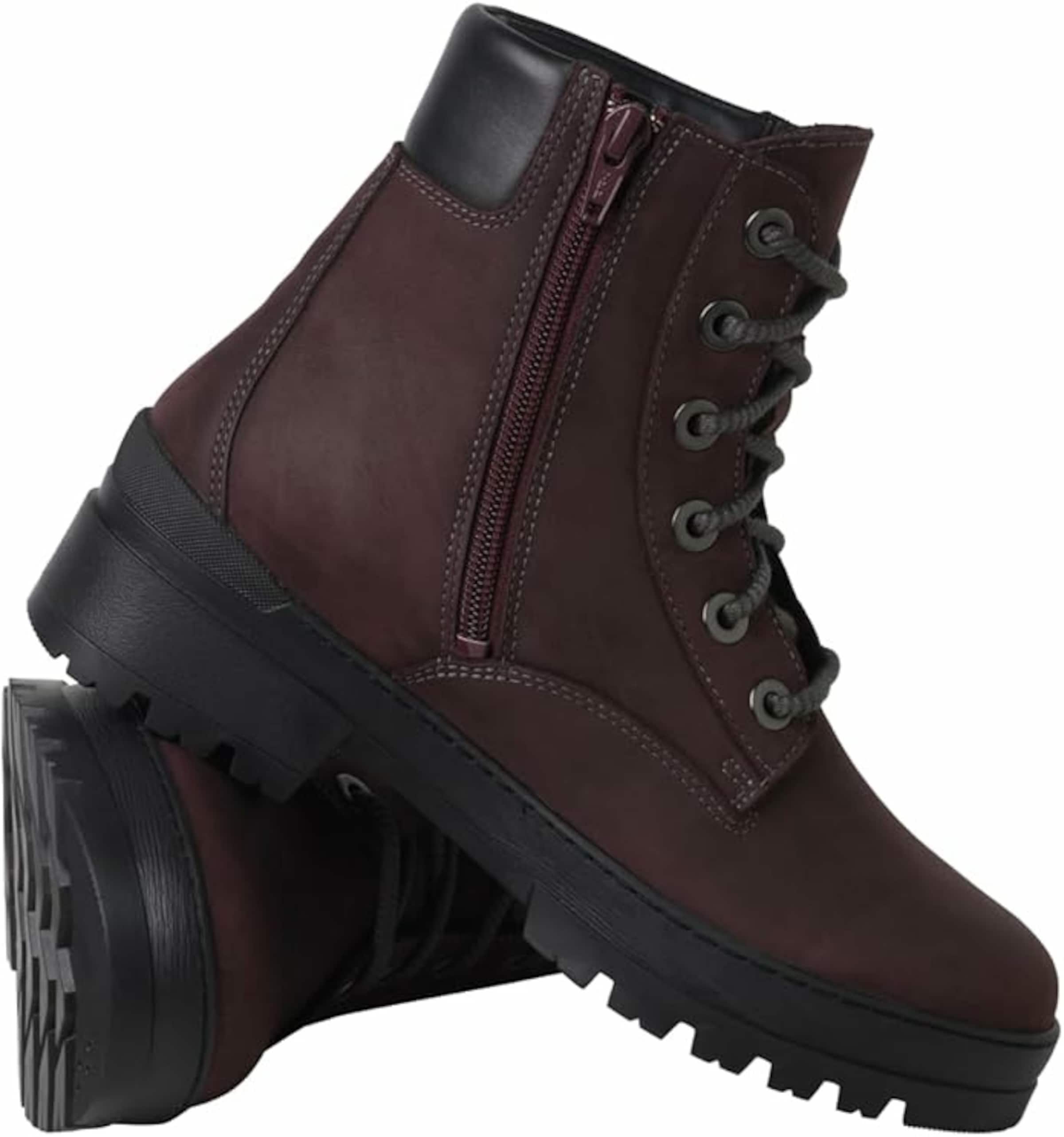 Ganter Lace-up bootie in Red