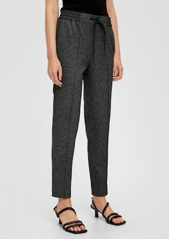 s.Oliver BLACK LABEL Regular Pleat-front trousers in Black