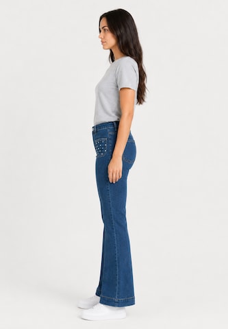 Coupe slim Jean Elara en bleu