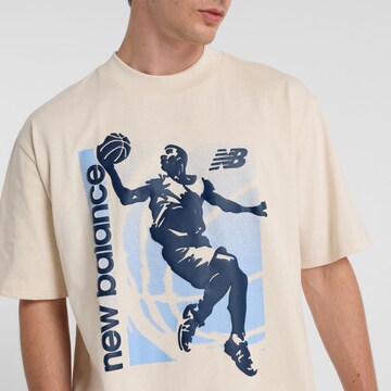 new balance Shirt 'Hoops Graphic Vintage' in Beige