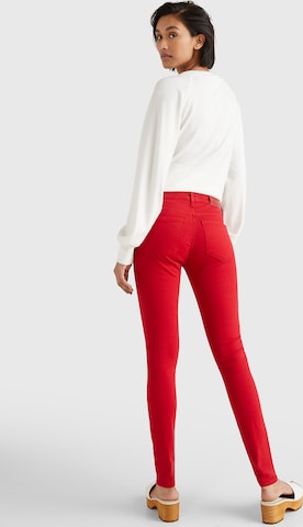 TOMMY HILFIGER Skinny Jeansy w kolorze czerwony