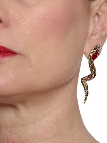 Addicted2 Earrings 'Moire orecchini serpente rosso' in Gold