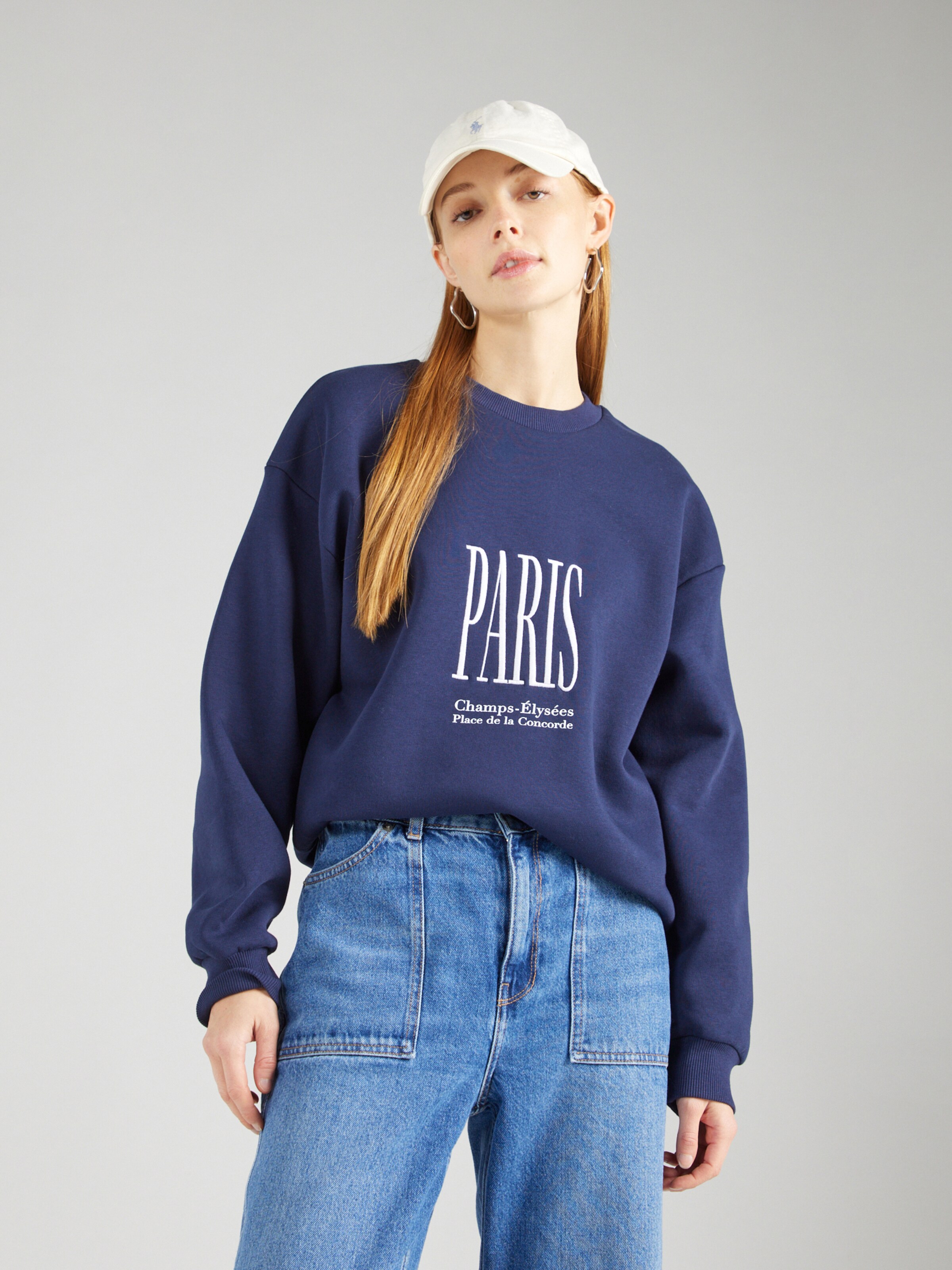 Gina Tricot Sweatshirt Riley in Navy ABOUT YOU