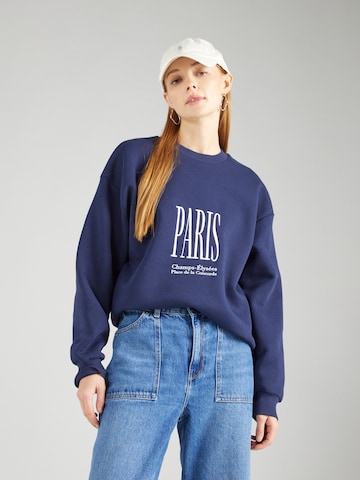 Gina Tricot Sweatshirt 'Riley' i blå: framsida