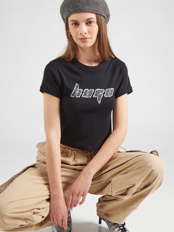 T-shirt 'Dalia' HUGO en noir : devant