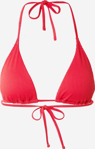 HOLLISTER - Triangular Top de biquíni em vermelho: frente