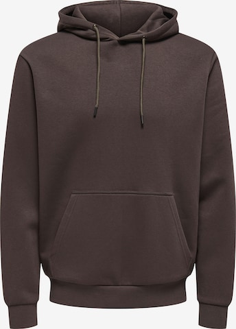 Only & Sons Sweatshirt 'Ceres' in Braun: Vorderseite