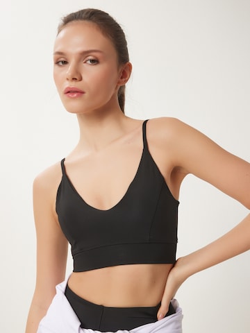 Soutien-gorge de sport Happiness İstanbul en noir : devant