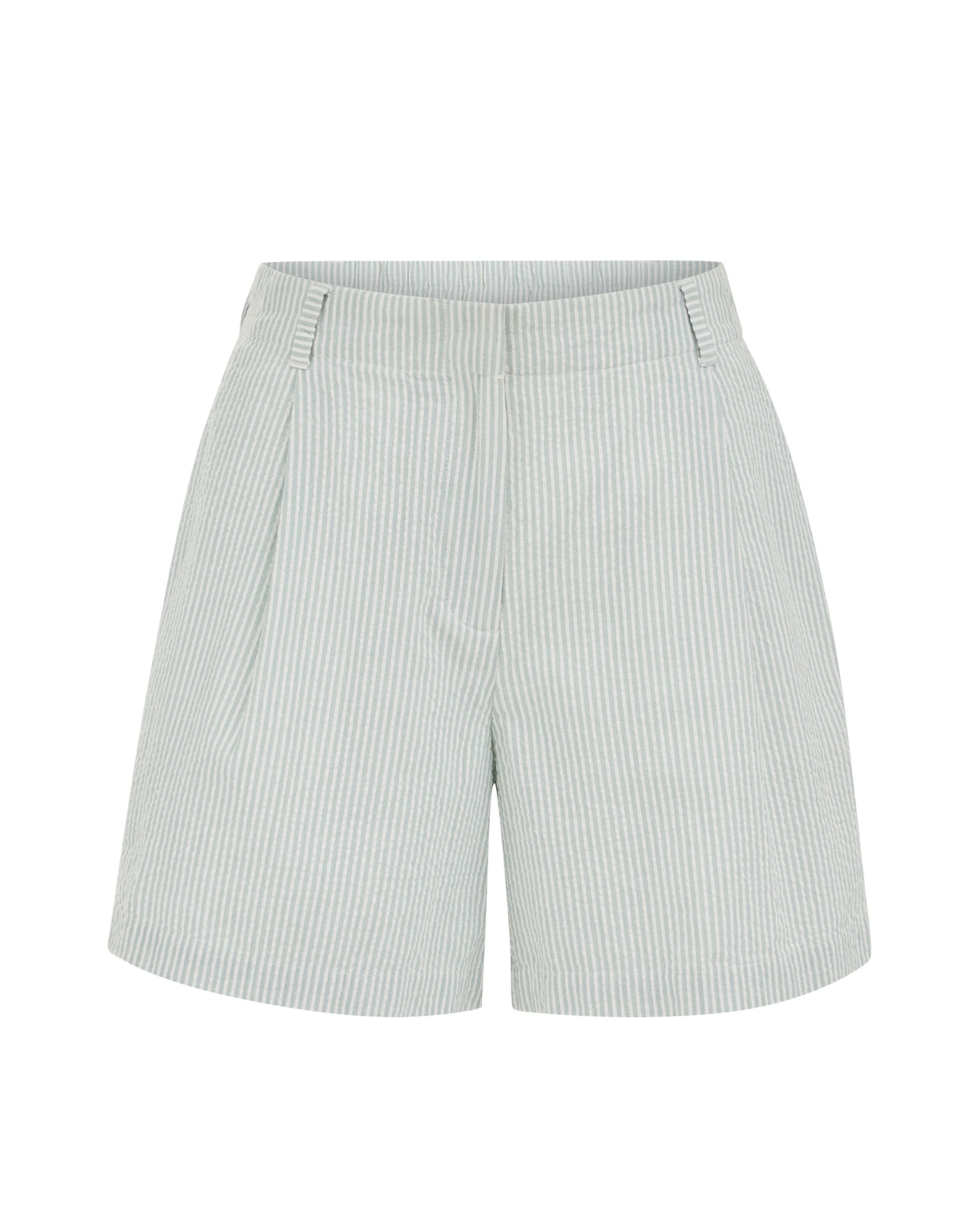 WE Fashion Široke hlačnice Hlače z naborki | modra barva: sprednja stran