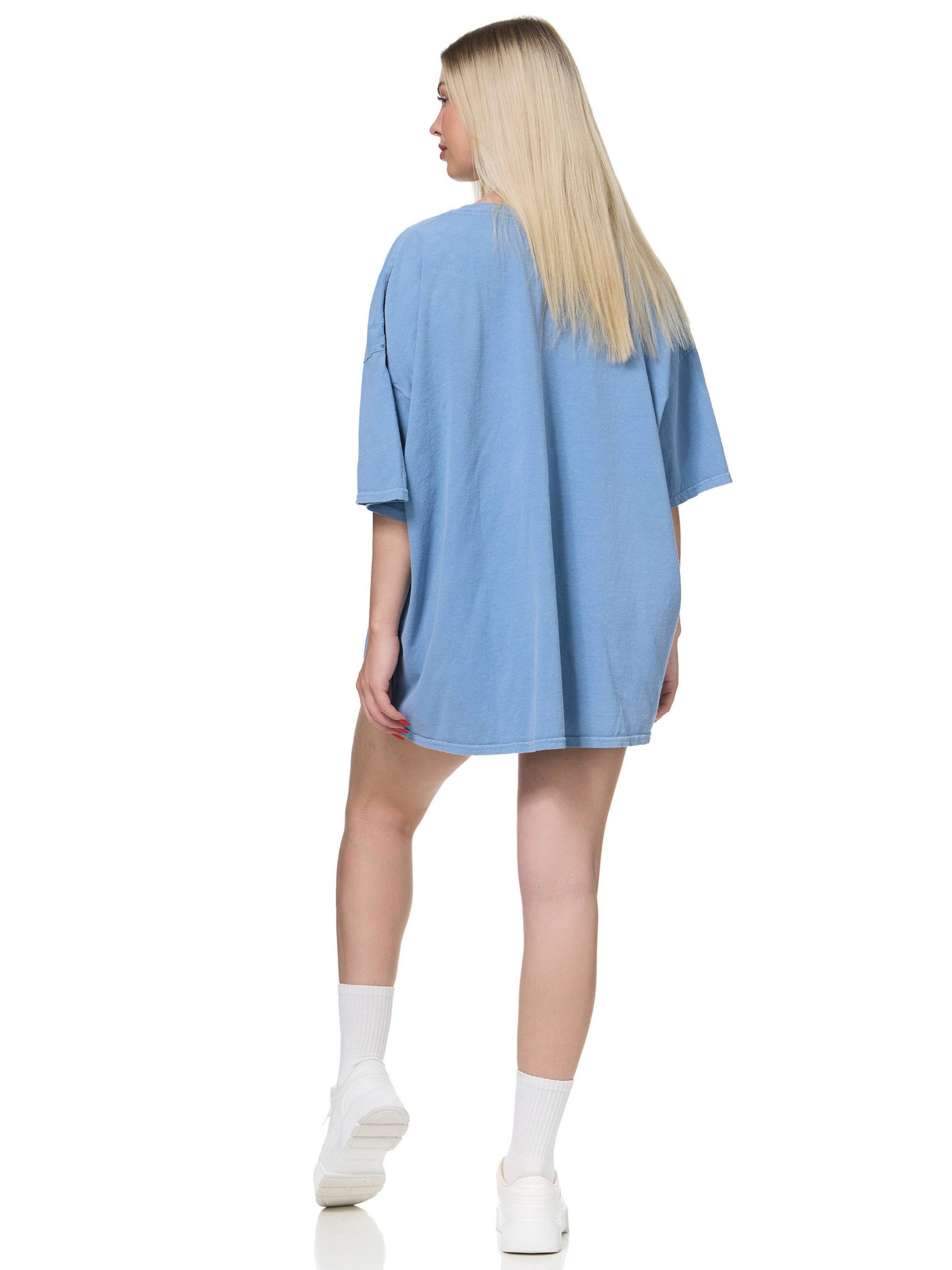 Worldclassca Oversized Shirt 'Overthinker' in Blue