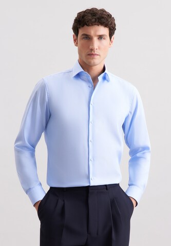 Coupe regular Chemise business SEIDENSTICKER en bleu : devant