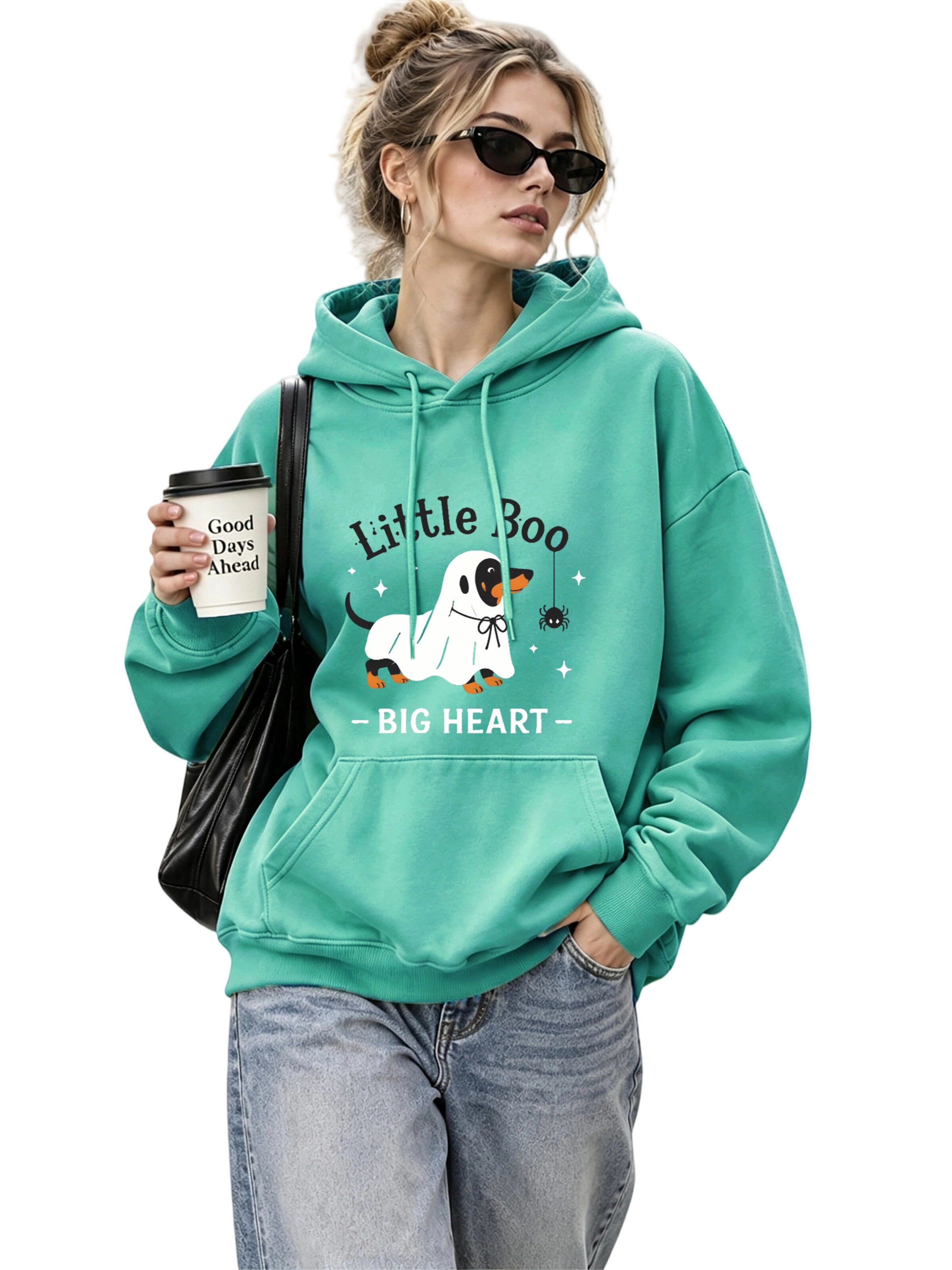 GORHEY Sweatshirt in Groen: voorkant