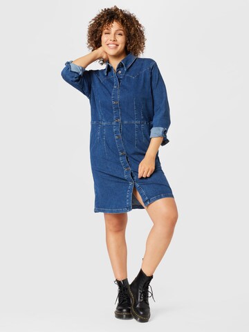 ONLY Curve Shirt Dress 'RIKA' in Blue