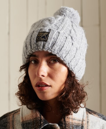 Bonnet 'Tweed' Superdry en gris : devant