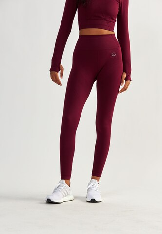 BeShaped Skinny Sportbroek 'Femme Force' in Rood: voorkant