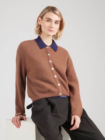 AMERICAN VINTAGE Cardigan 'VITOW' i brun: forside