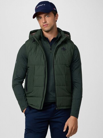 Hackett London Bodywarmer in Groen: voorkant